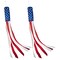 G128 2-Pack: American USA Windsock | 60 Inch | Embroidered 210D Polyester, Patriotic Hanging Decoration